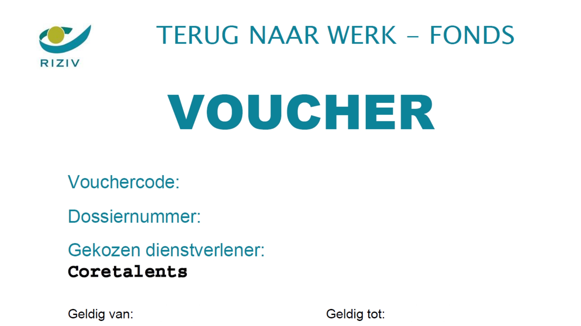 Terug Naar Werk - fonds voucher voorbeeld